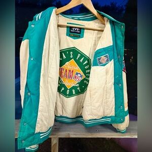 Vintage 80s Mirage NFL Jacket Miami Dolphins Large